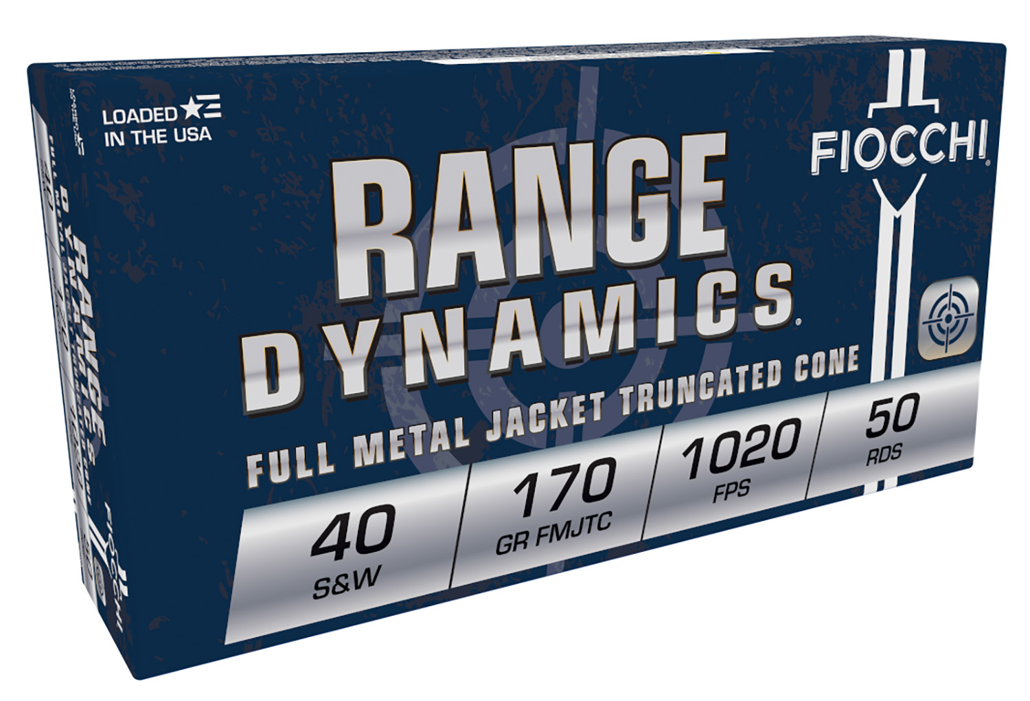 Fiocchi Range Dynamics 40 S&W 170GR FMJ Ammo