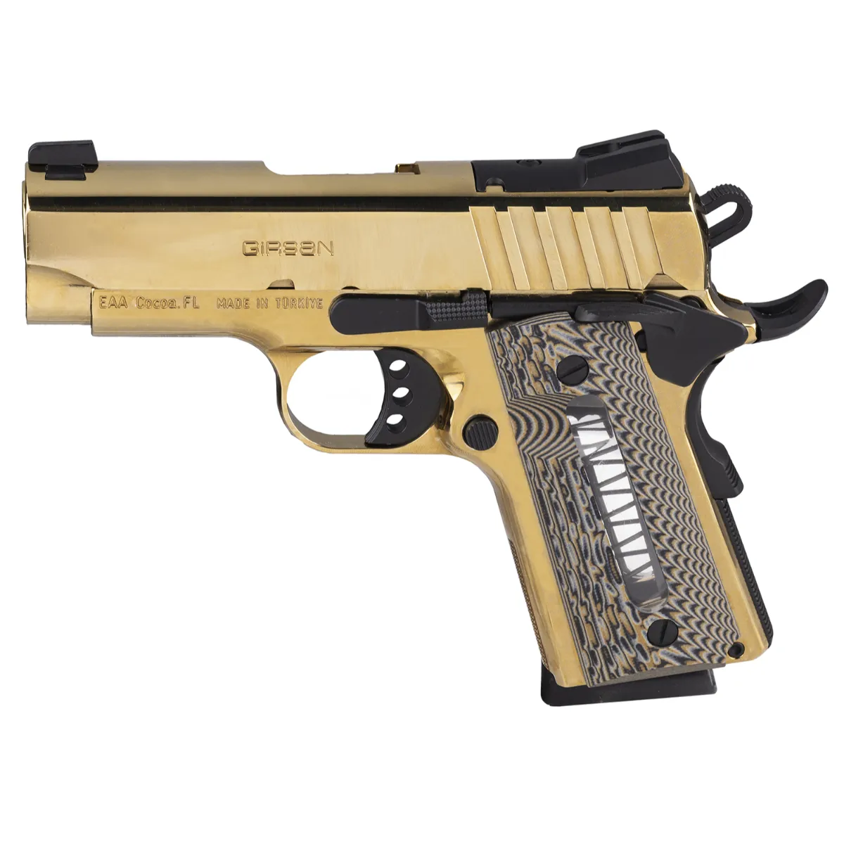 Girsan MC1911 SC GOLD PVD 45ACP 6+1 3.40" Steel Pistol