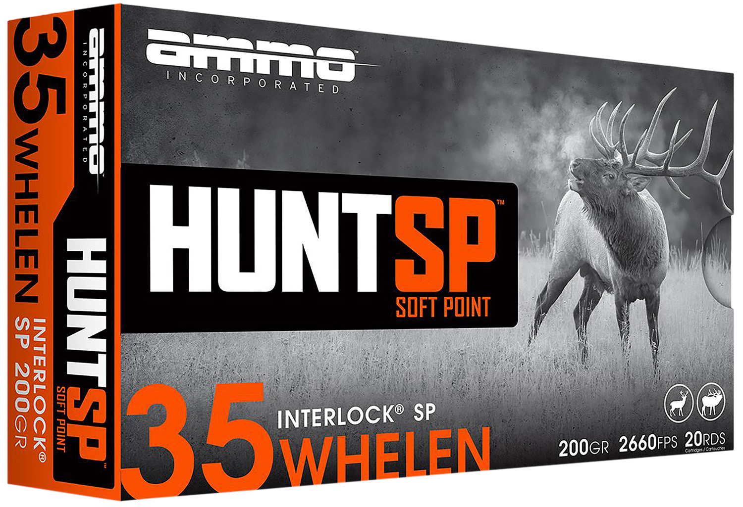 Ammo Inc 35W200SPA20 Hunt  35Whelen 200gr Soft Point 20 Per Box/10 Case