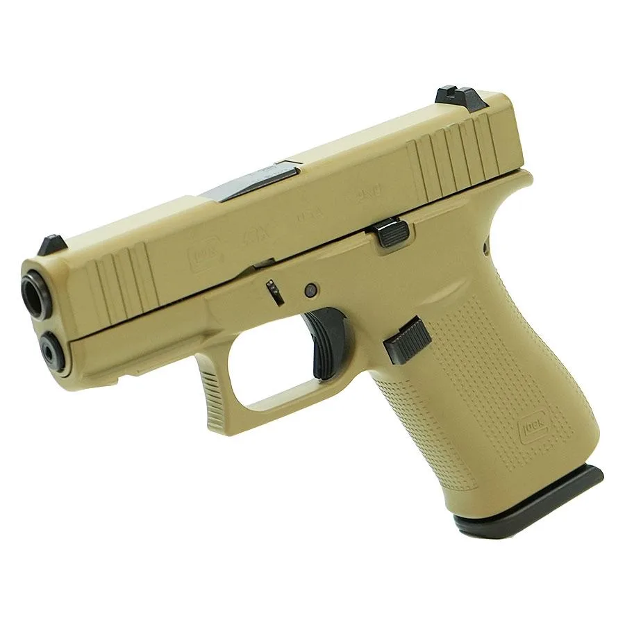 Glock 43X 9mm 3.4" FDE Pistol 10rd (2) Mags Accessory Rail USA Made