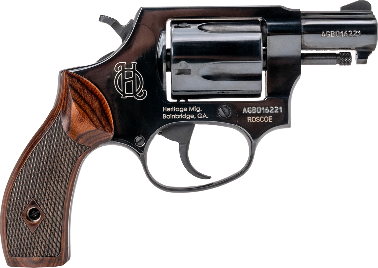 Heritage Roscoe .38 Special +P 2" 5rd Revolver Black/Wood Grip