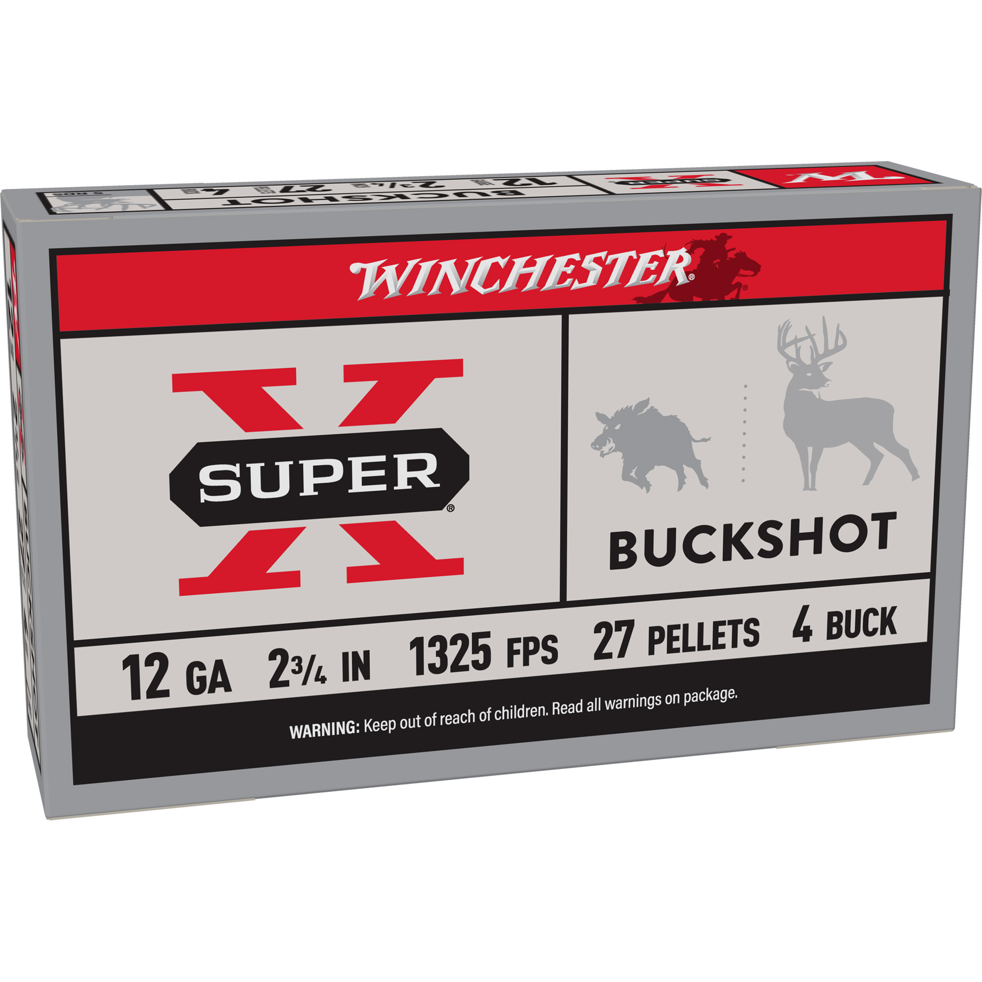 Winchester Super-X 12 Gauge 2.75" 4 Buck Buckshot