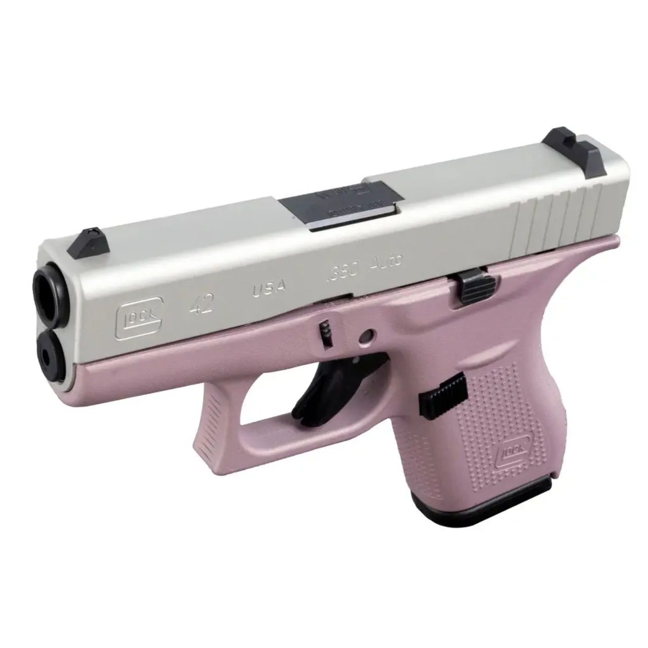 GLOCK 42 PINK W/ ALUMINUM SLIDE 380ACP 6 ROUND PISTOL