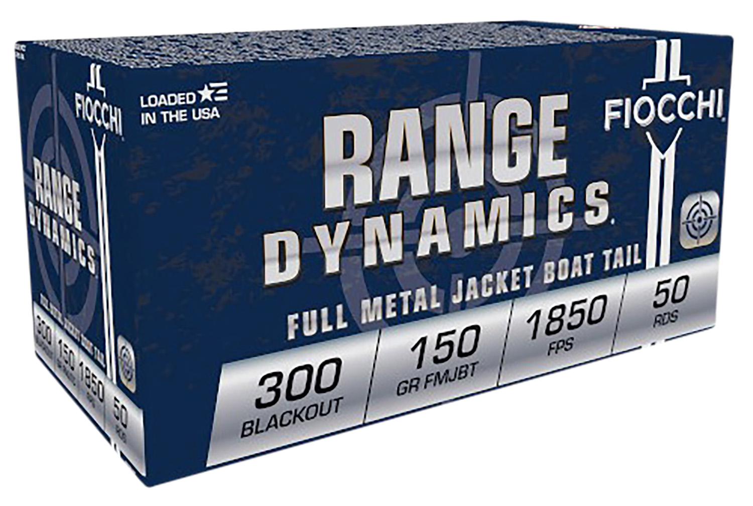Fiocchi 300BLKC Range Dynamics 300Blackout 150gr Full Metal Jacket Boat Tail 50 Per Box/10 Case