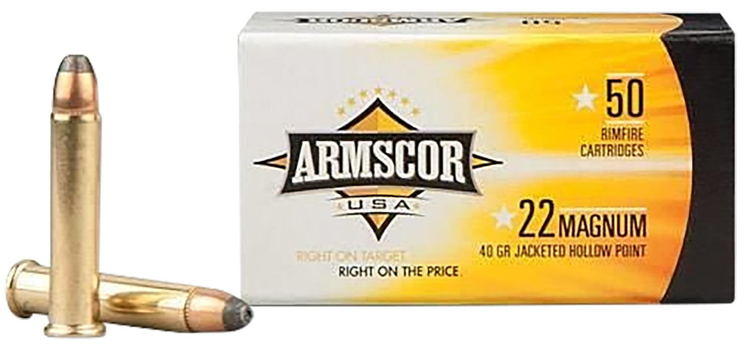 Armscor FAC22M1N USA  22WMR 40gr Jacketed Hollow Point 50 Per Box/40 Case