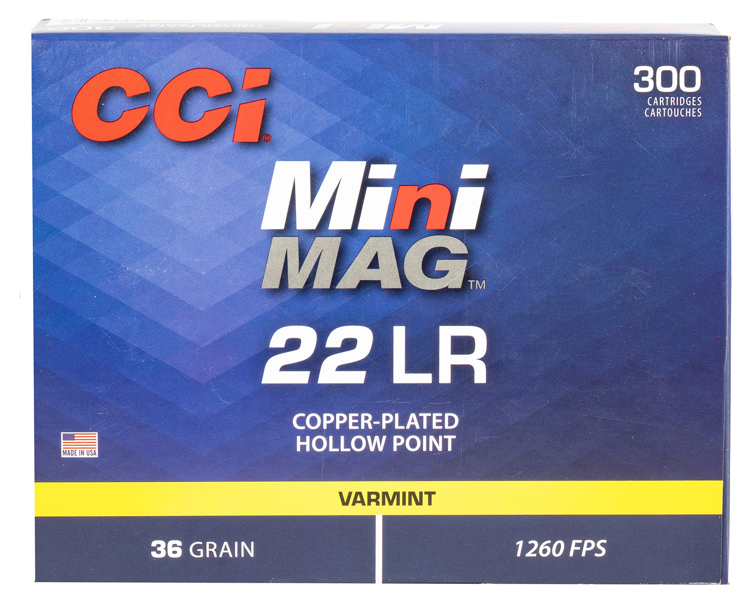 CCI Mini-Mag .22 LR 36gr JHP 300rd