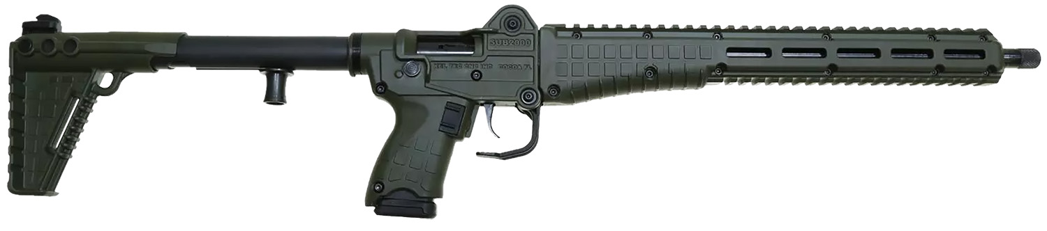 Kel-Tec SUB2000 Gen3 9mm 16.15" Green Folding Rifle 10+1 M-LOK