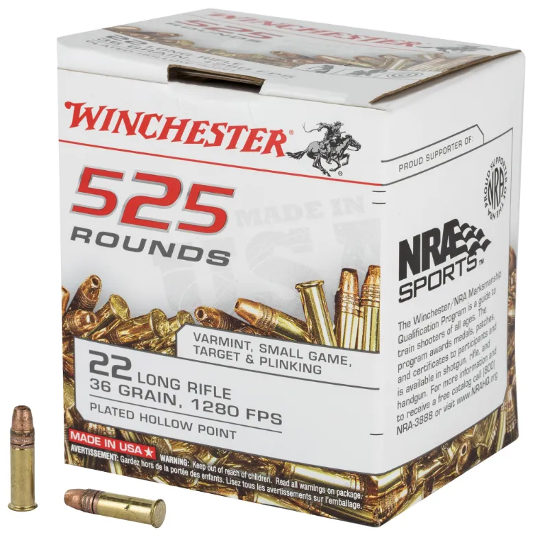 Winchester USA .22 LR 36gr CPHP 525rd