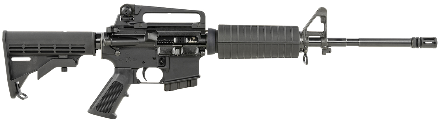 Bushmaster 0010004CA M4 Patrolman's 5.56x45mm NATO Caliber with 16" Barrel, 10+1 Capacity, Black Metal Finish, Black 6 Position Collapsible Stock & Black Polymer Grip Right Hand
