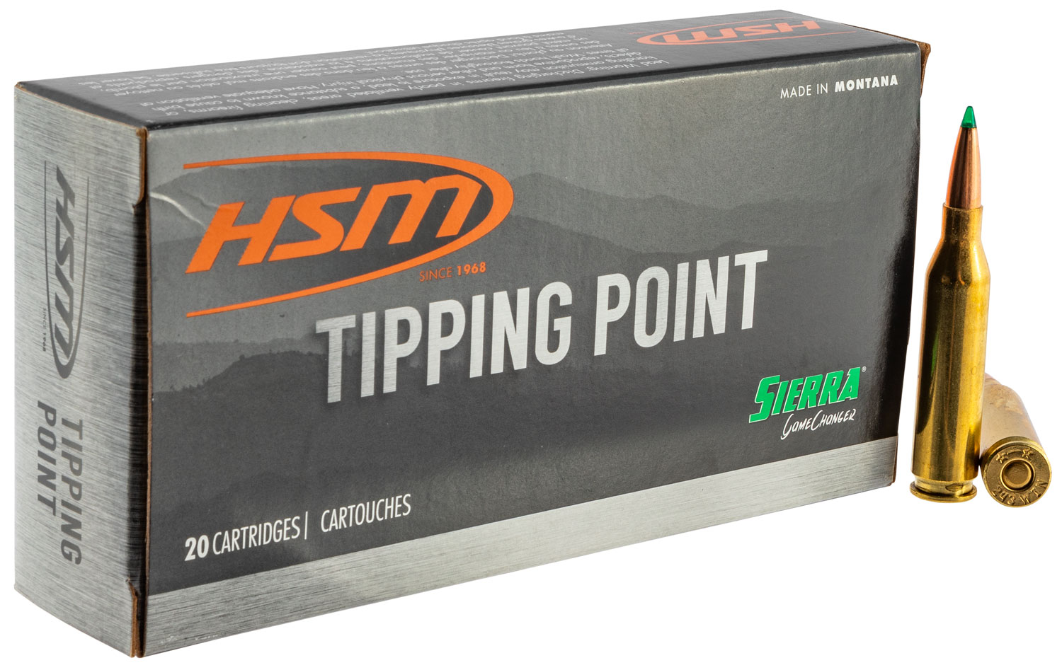 HSM 6CREEDMOOR3N Tipping Point 6mm Creedmoor 90 gr Sierra GameChanger 20 Per Box/ 25 Case