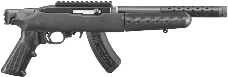 Ruger 4935 22 Charger Lite 22 LR 15+1 10" Matte Black Steel/Ported/Threaded Barrel, Matte Black w/Picatinny Rail Receiver, Black Ergonomic Polymer Grip