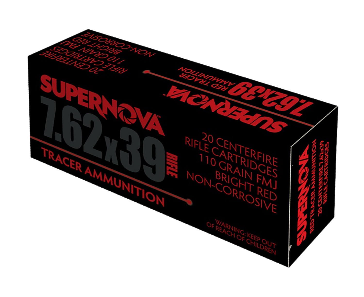 Piney Mountain Ammunition PMSN762R Red Tracer 7.62mm 110gr Full Metal Jacket 20 Per Box/10 Case