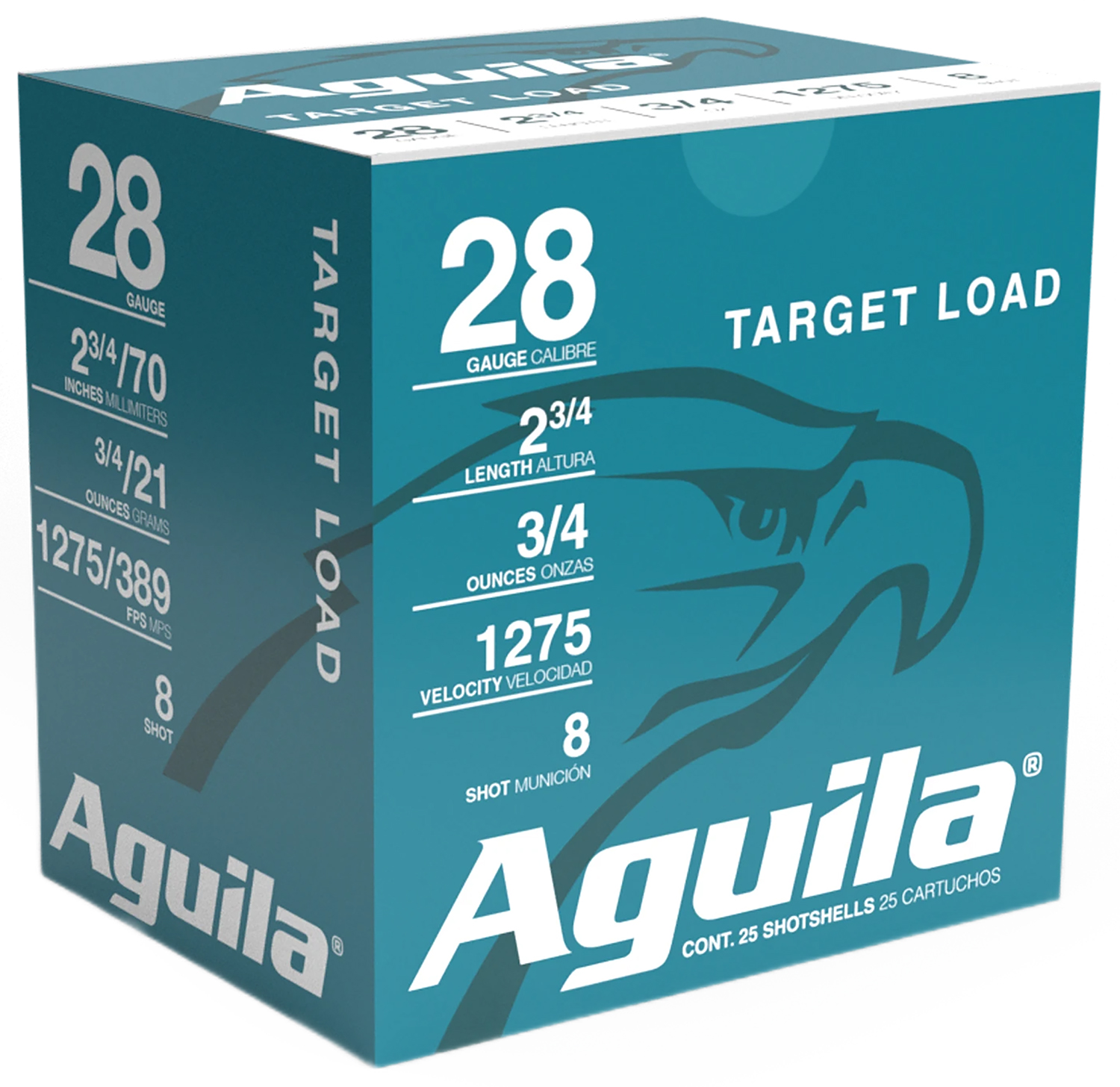 Aguila Target Load 28GA 2.75" 3/4oz 8 Shot 25rd
