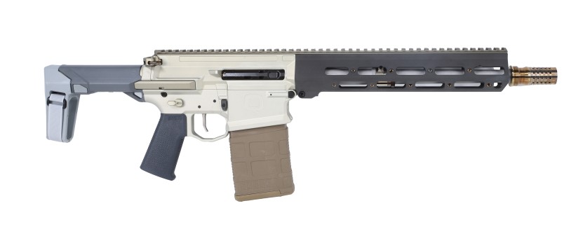 Q BOOMBOX 8.6 BLACKOUT 12IN BARREL BLACK GRAY ACCENTS 1:3 TWIST PISTOL WITH BRACE BOOMBOX-86-12IN-PISTOL
