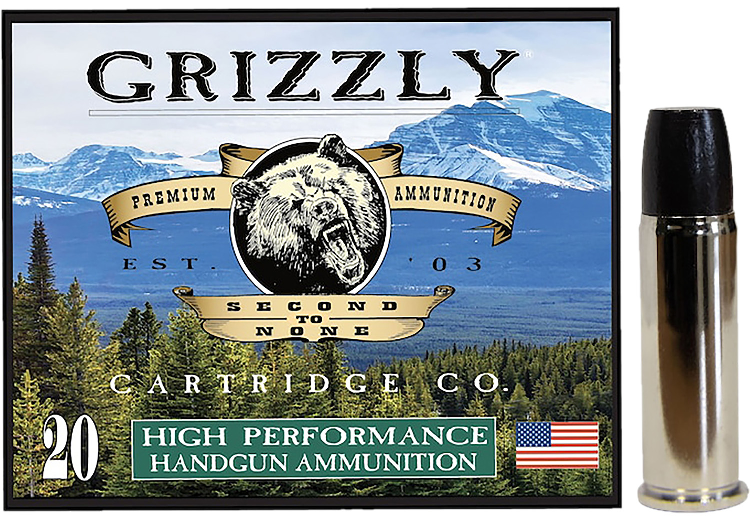 Grizzly Ammo 44Mag+P 355gr Wide Long Nose 20Rd