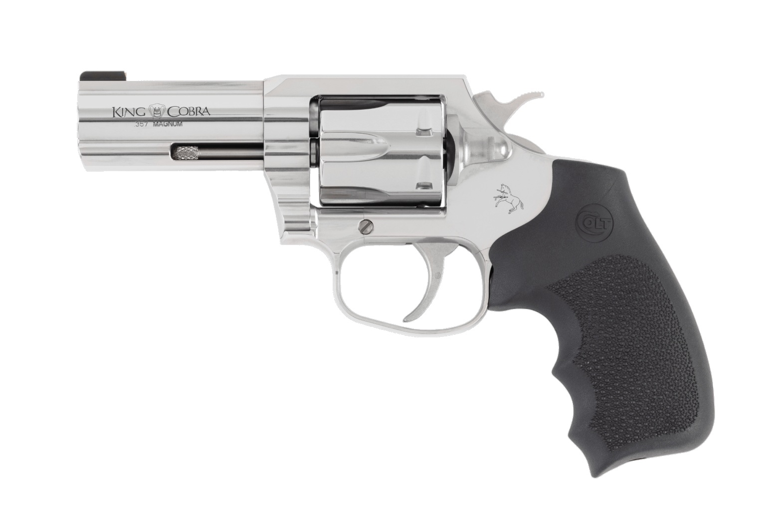 Colt King Cobra 3” .357 Magnum Stainless Revolver – Hogue Overmold Grip