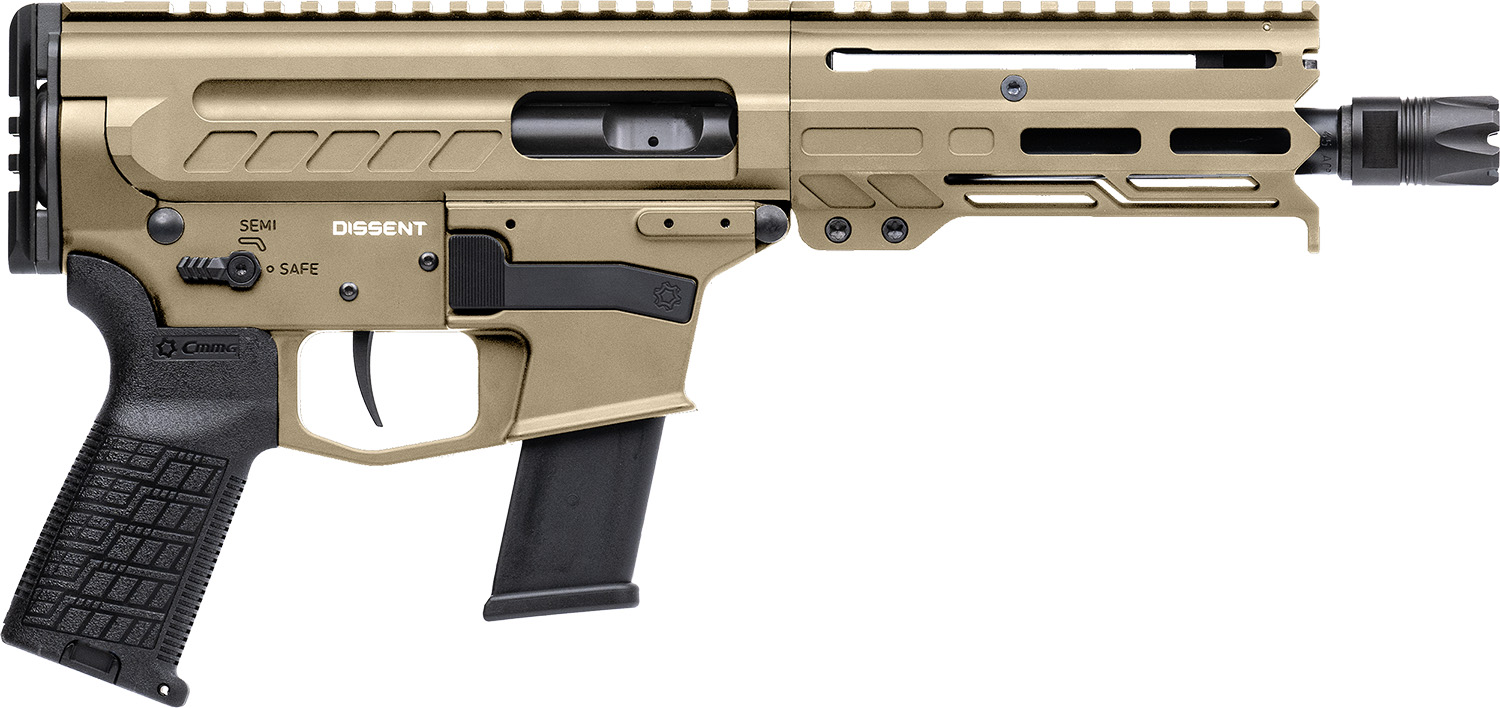 CMMG Dissent MKG .45 ACP 6.5" Coyote Tan 13+1 Pistol M-LOK Threaded
