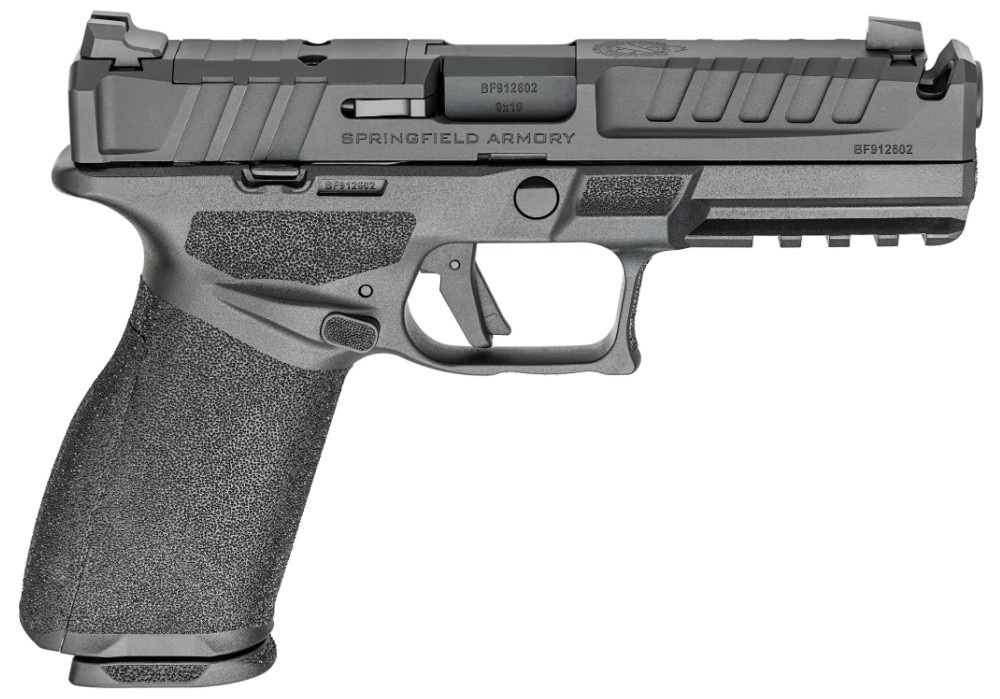 SPRINGFIELD ARMORY ECHELON 4.5F 9MM 4.5IN SLIDE 20RD FULL LENGTH FRAME PISTOL WITH COMP U-DOT REAR/WHITE DOT FRONT BLACK 1X17RD 1X20RD MAGS EC9459B-UWD-COMP