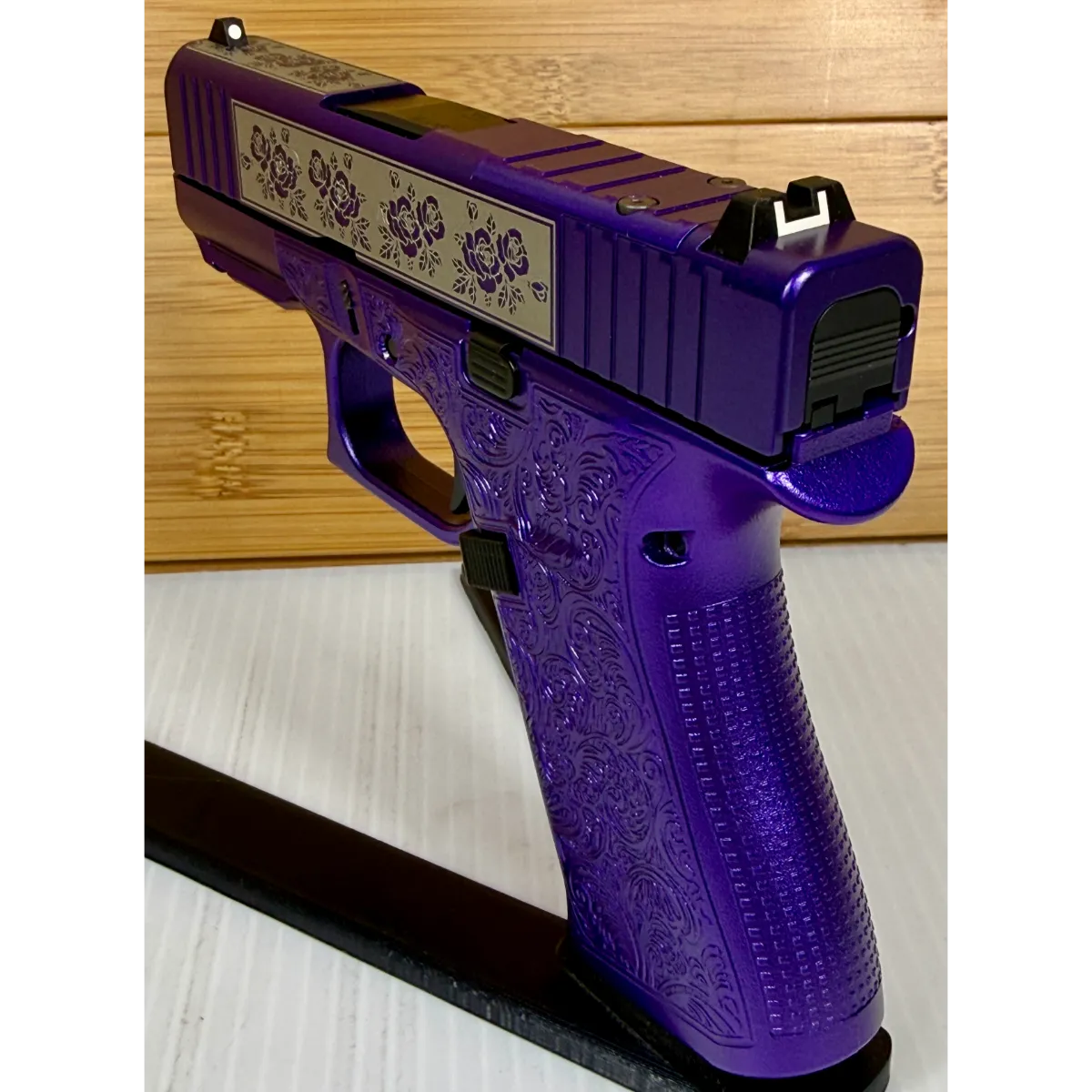 Glock 43X Purple "Glocks N Roses" 9mm 10 Rd Pistol