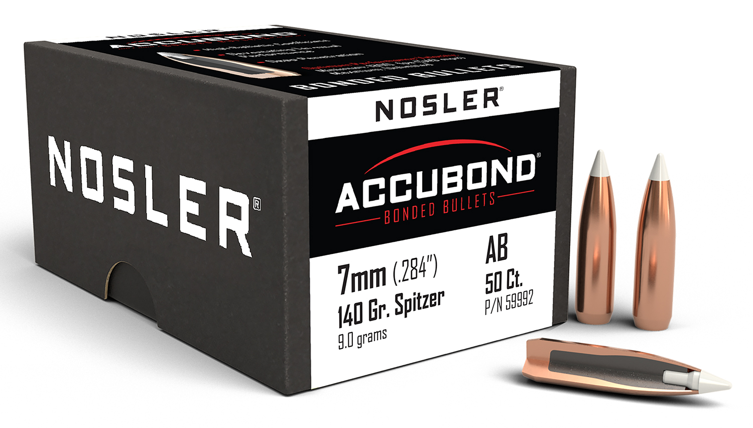 Nosler AccuBond 7mm .284" 140 Grain Spitzer Boat Tail Bullets - 50 Count - image 3 of 6