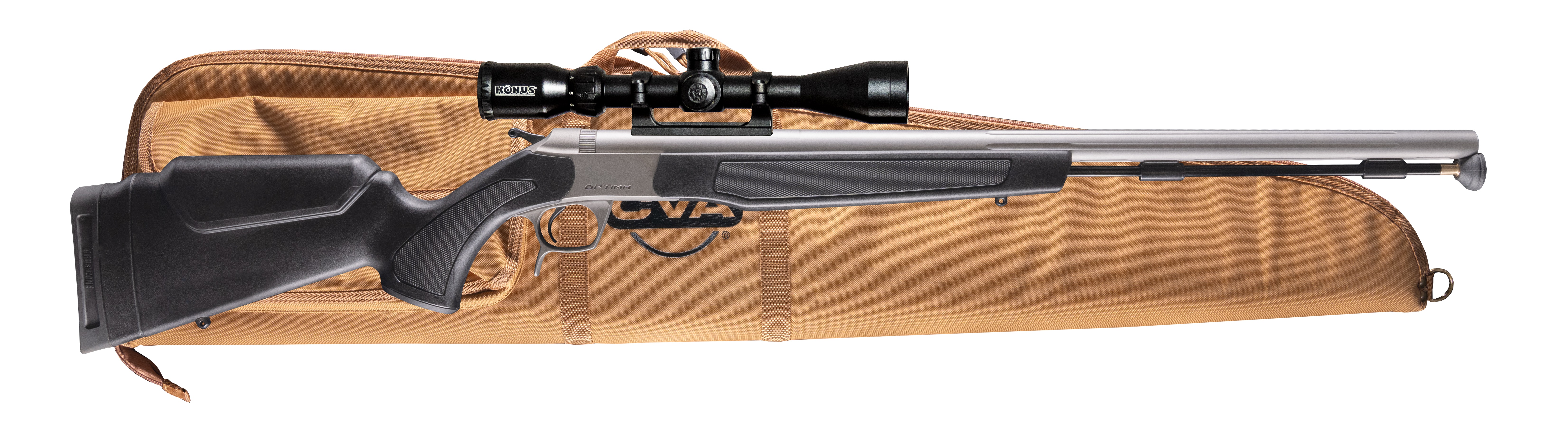 CVA Optima Scope Package .50 Caliber 26" Stainless Steel Black Synthetic Stock Muzzleloader