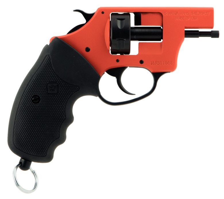 Charter Arms 82290 Pro 22 22 Blank, 6rd Orange Cerakote Frame, Black Rubber Grips