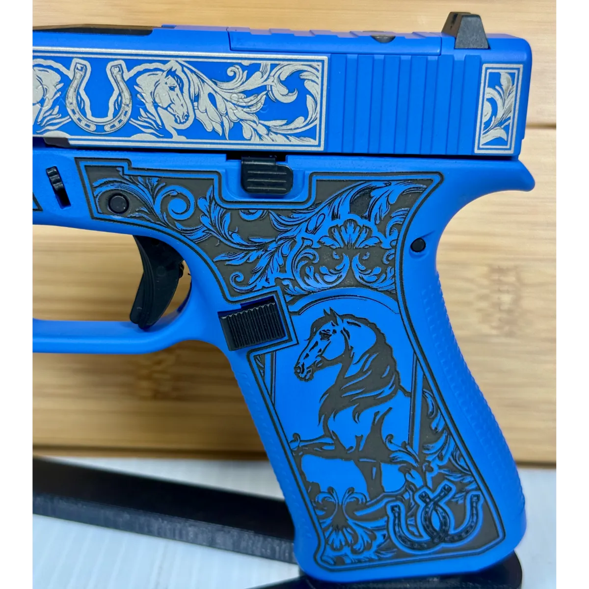 Glock 43X Glock & Horses Blue 9mm 10Rd Pistol