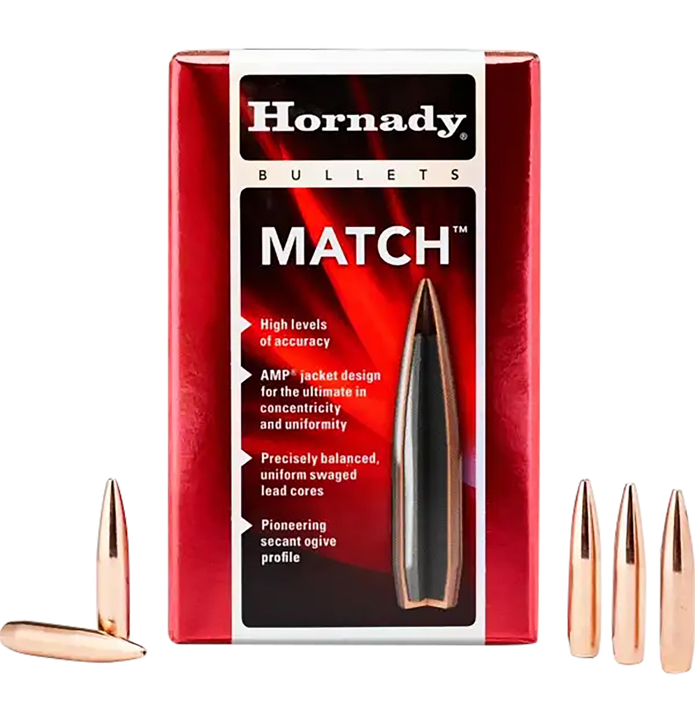 Hornady Match 75 Grain Boat Tail Hollow Point Bullets (.224 Caliber, 100 Count) - image 4 of 5