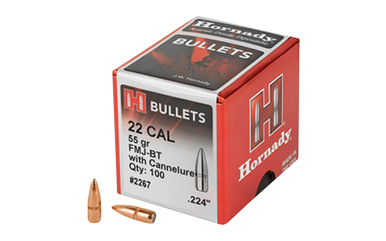 Hornady Traditional 22 Cal .224 55 gr Full Metal Jacket Boat Tail - image 3 of 5