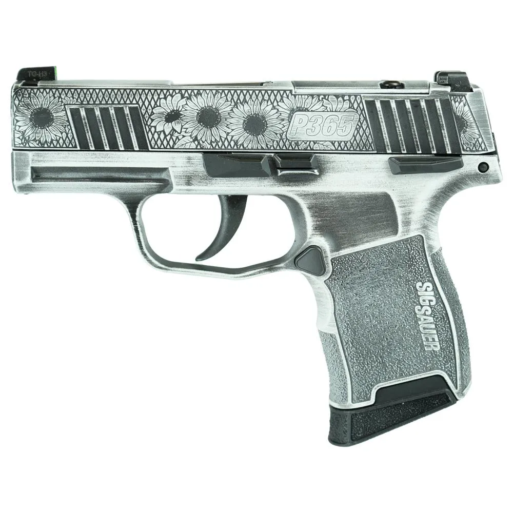 Sig P365 .380 White Sun Flower 3.1" 10rd MS Exclusive Pistol