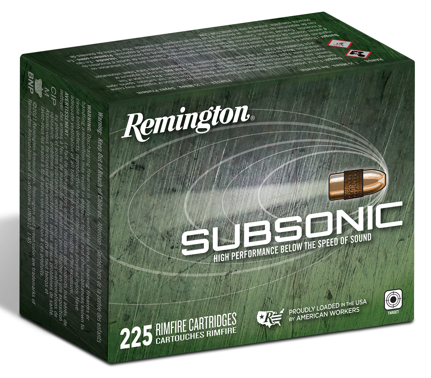 Remington Subsonic .22 LR 40gr HP 225rd