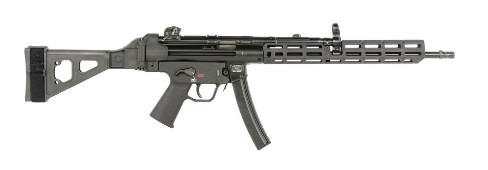 HK SP5L ELITE 9MM 16.5IN BARREL 30RD MIDWEST INDUSTRIES M-LOCK HANDGUARD QD SOCKETS SBT5 ARM BRACE 81001190