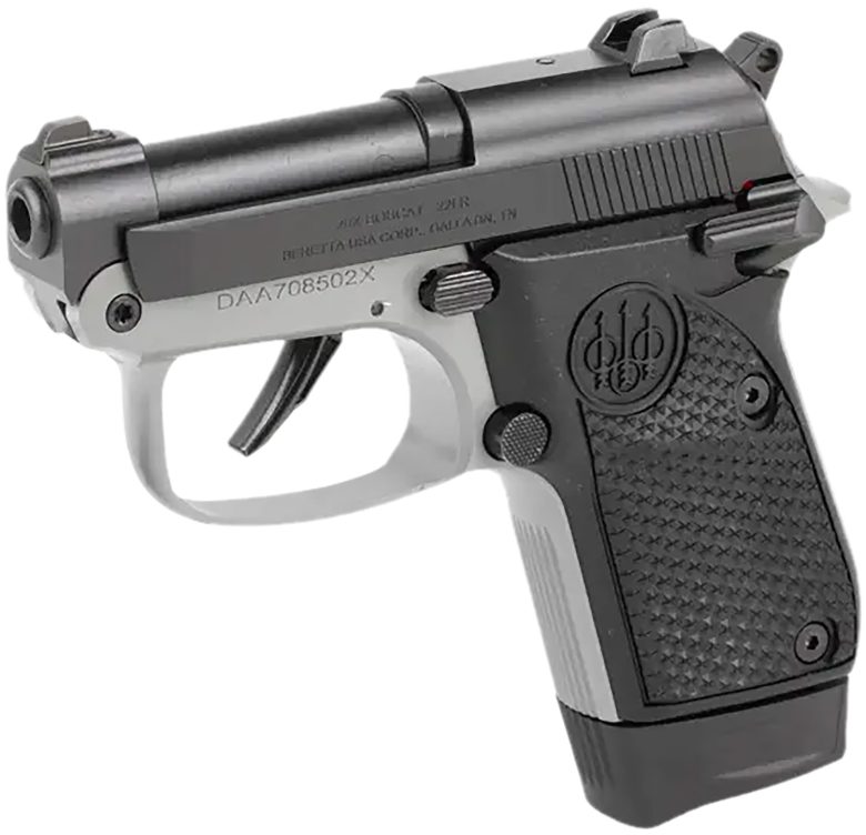 Beretta USA J20X22R8 20X Bobcat You're On Your Own 22 LR 8+1 2.40" Black Steel Barrel, Gray Cerakote ELS/Serrated Steel Slide, Black Polymer Frame w/Beavertail, Helica Texture Grip