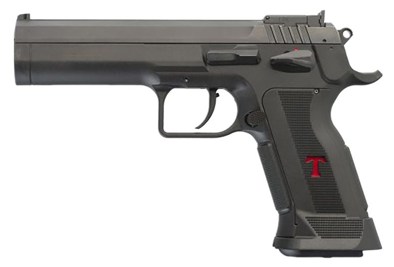 Tanfoglio TFLIMPROP9 Limited Custom  9mm Luger 19+1 4.76" Stainless Steel Barrel, Black Serrated Steel Slide, Black Polymer Frame w/Beavertail, Textured Grip