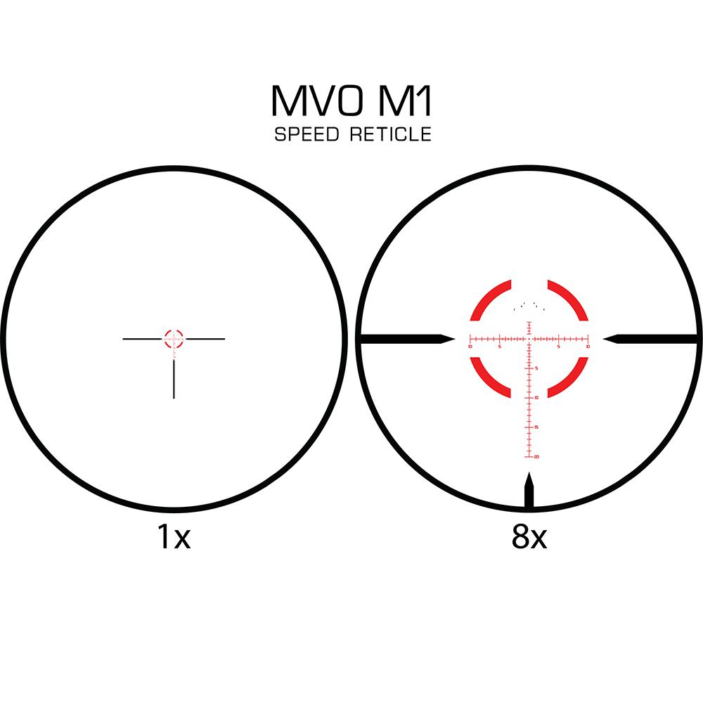 Meprolight MVO 1-8x28mm 34mm FFP Rifle Scope M1 MRAD Illuminated - image 7 of 8