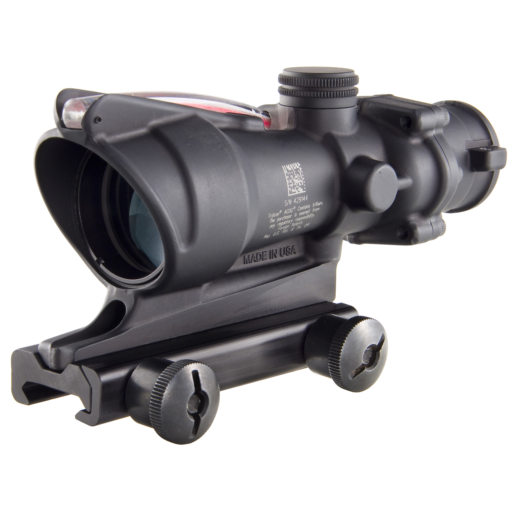 Trijicon ACOG 4x32mm Red Chevron Rifle Scope, Matte Black, TA31F