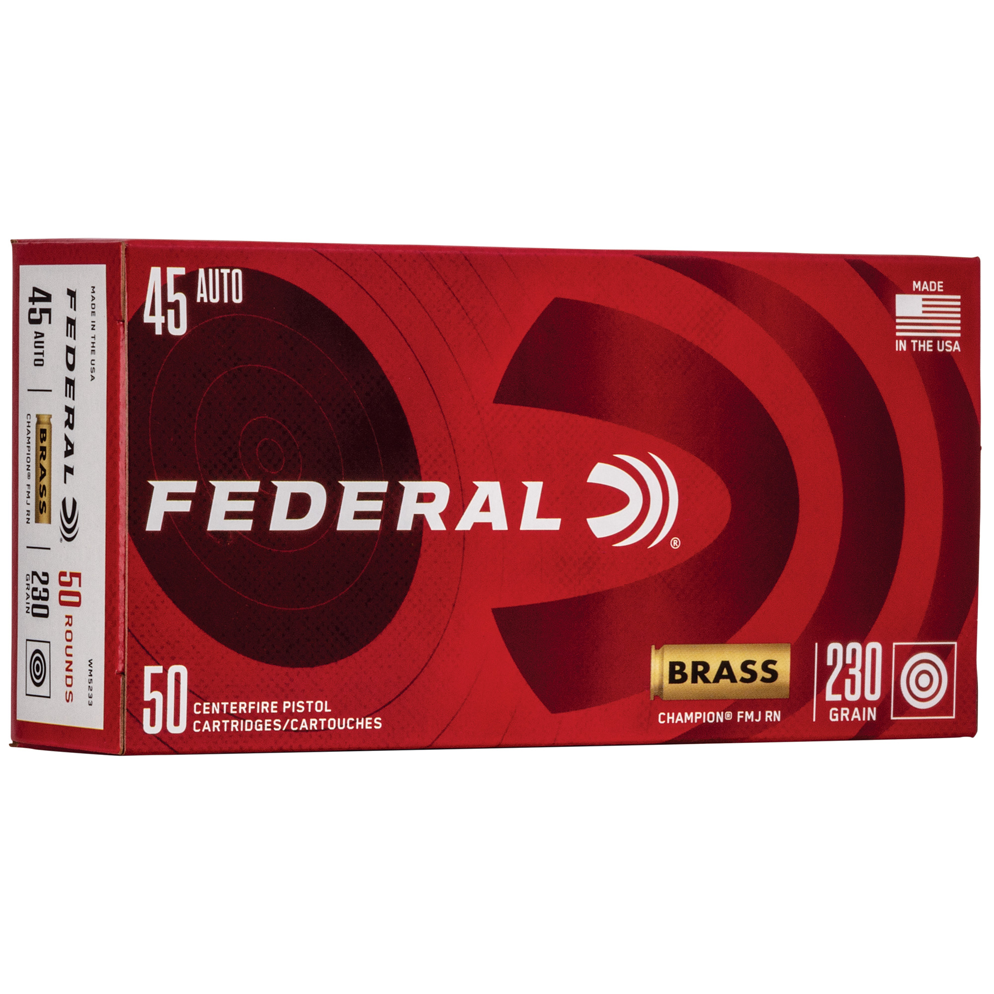 Federal Champion Training 45 ACP 230gr Full Metal Jacket Ammunition