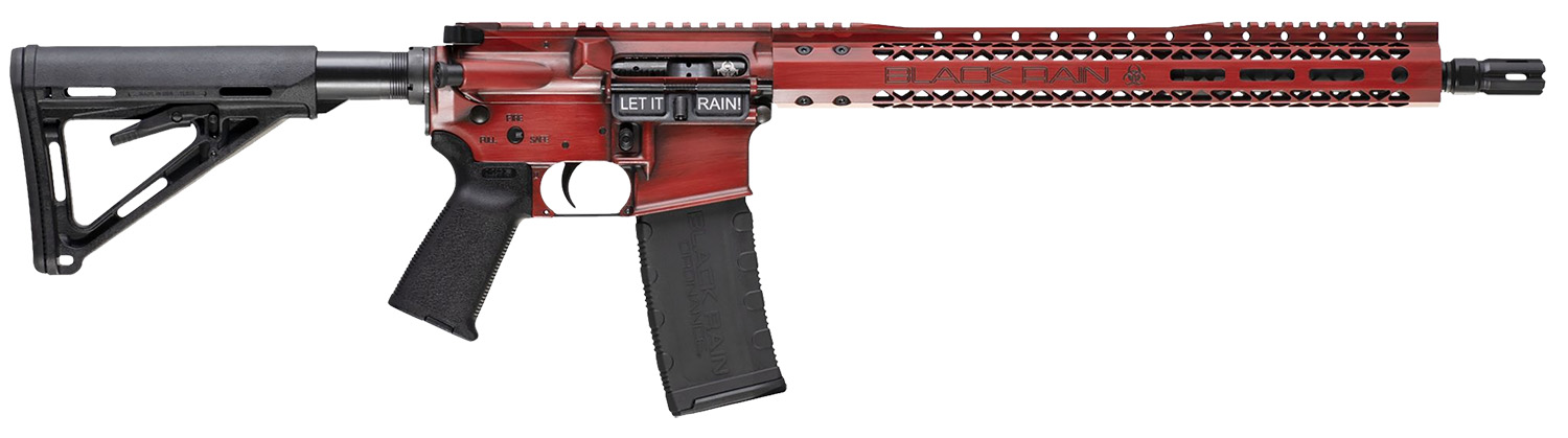 Black Rain Spec15+ WTP 5.56 NATO 16" 30+1 Red Battleworn