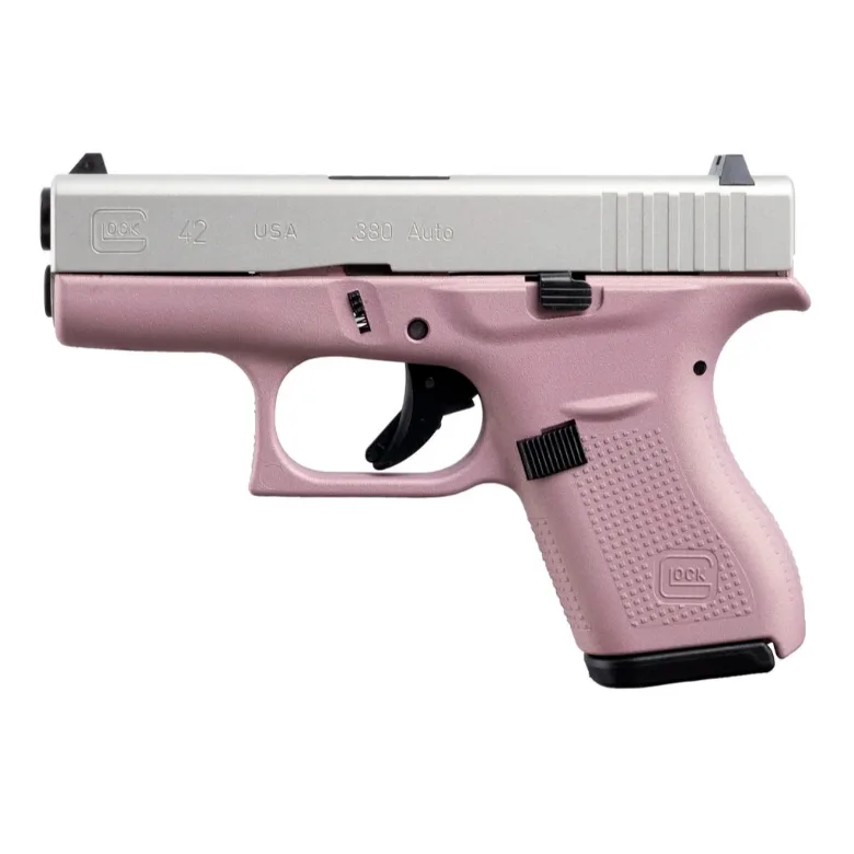 GLOCK 42 PINK W/ ALUMINUM SLIDE 380ACP 6 ROUND PISTOL