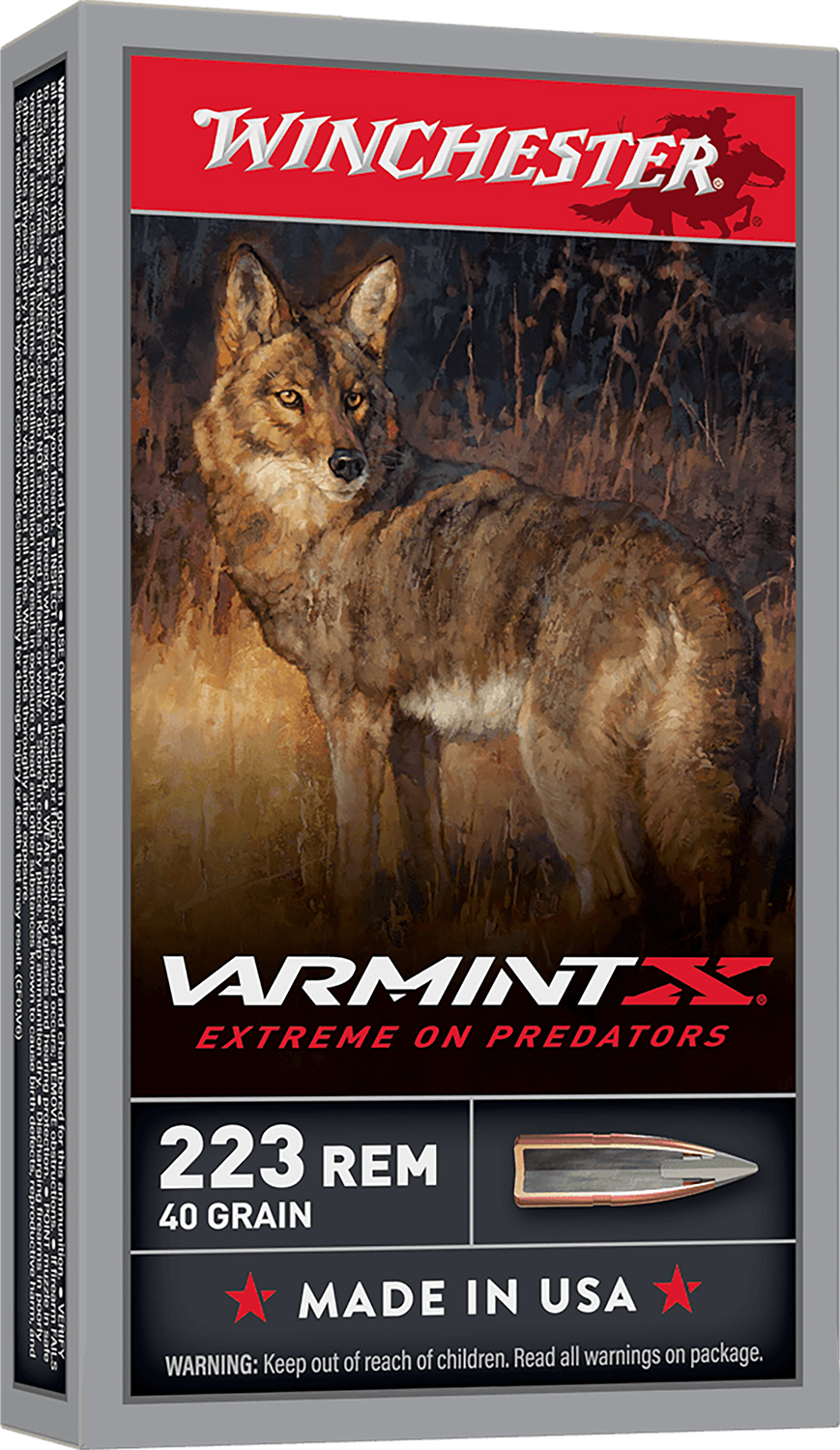 Winchester Ammo X223P1 Varmint X 223Rem 40gr Polymer Tip Rapid Expansion 20 Per Box/10 Case