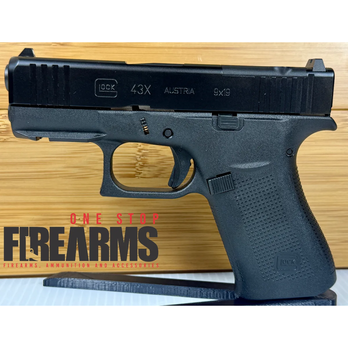 GLOCK G43X 9MM BLACK 3.39" MOS RAIL PISTOL