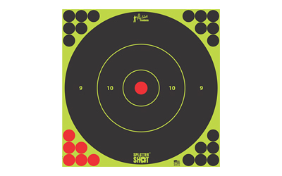 Pro-Shot SplatterShot 12" Bullseye Adhesive Target - 5 Pack, Black/Green