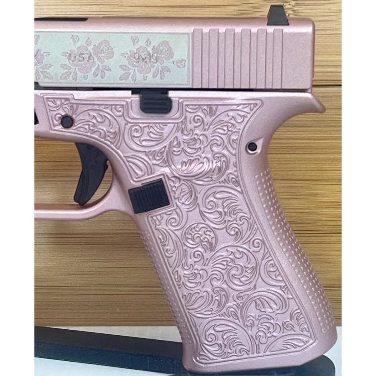 Glock 43X 9mm 3.4" Pink Glock & Roses Pistol 10rd USA Made