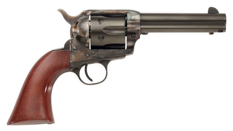 Taylor's Gunfighter 357 Mag 4.75" Revolver Blued with Light Walnut Grip