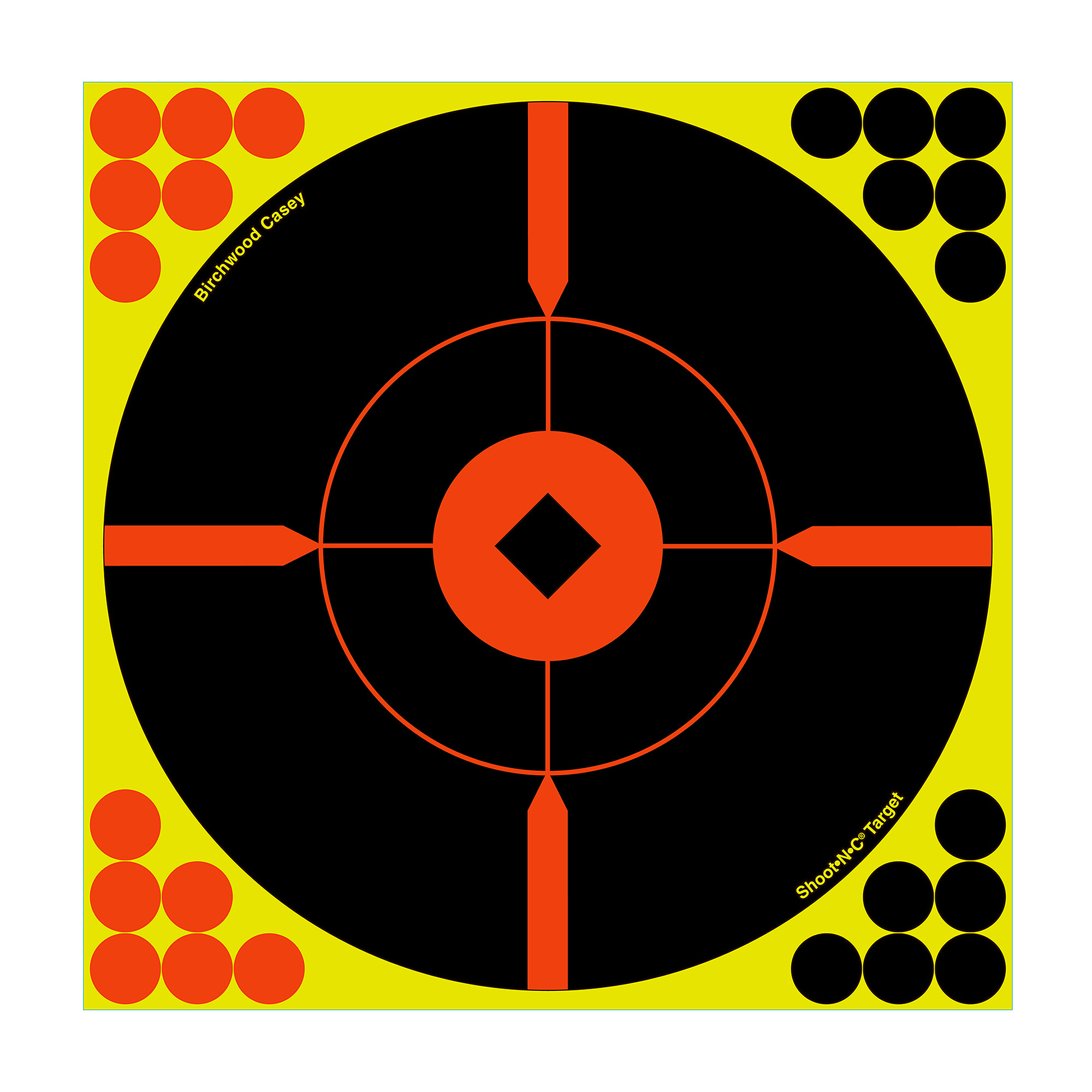 Birchwood Casey BMW-5 Shoot-N-C Reactive Target Self-Adhesive 12" Bullseye 5-Pack