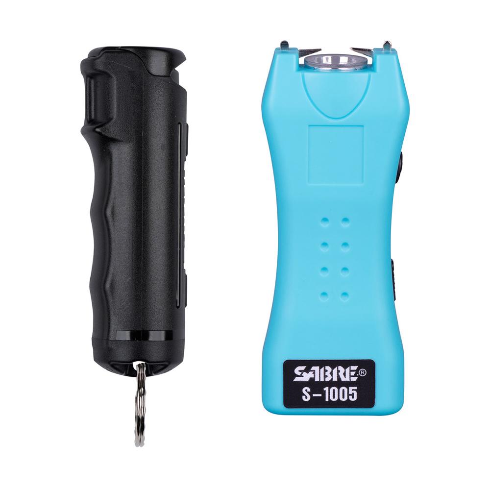Sabre S-1005-TQ Stun Gun with F15-BKOC Pepper Spray, Turquoise/Black - image 3 of 5