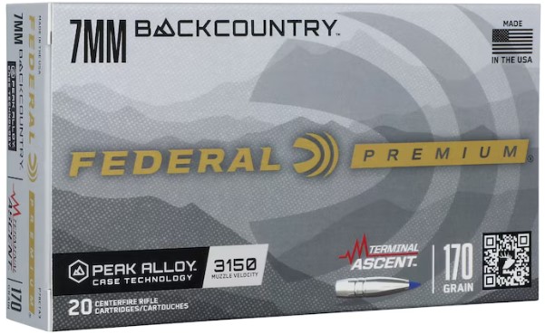FEDERAL 7MM BACKCOUNTRY 170GR TERMINAL ASCENT P7BCTA3