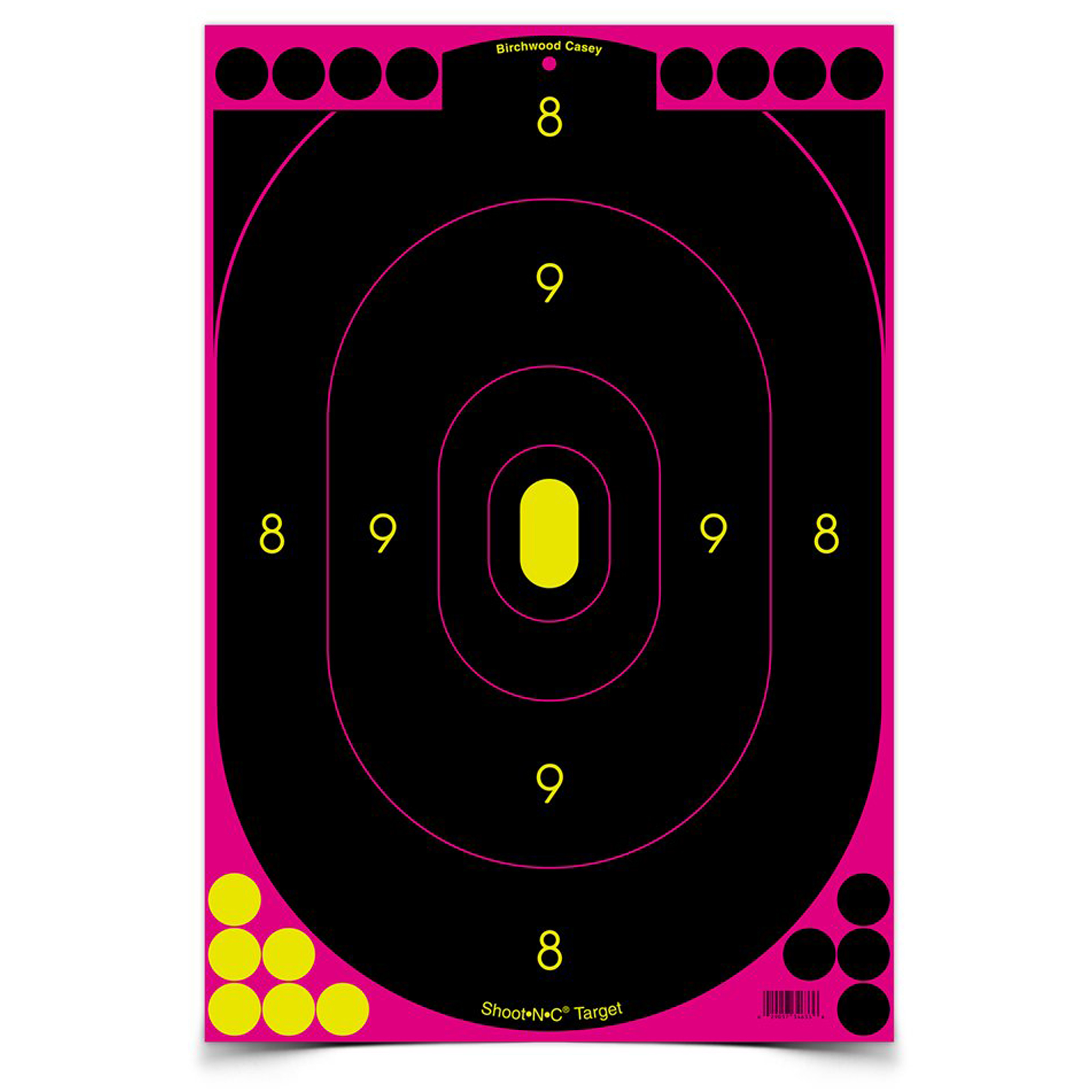 Birchwood Casey Shoot-N-C Reactive Target Self-Adhesive 12"x18" Oval Silhouette 5-Pack