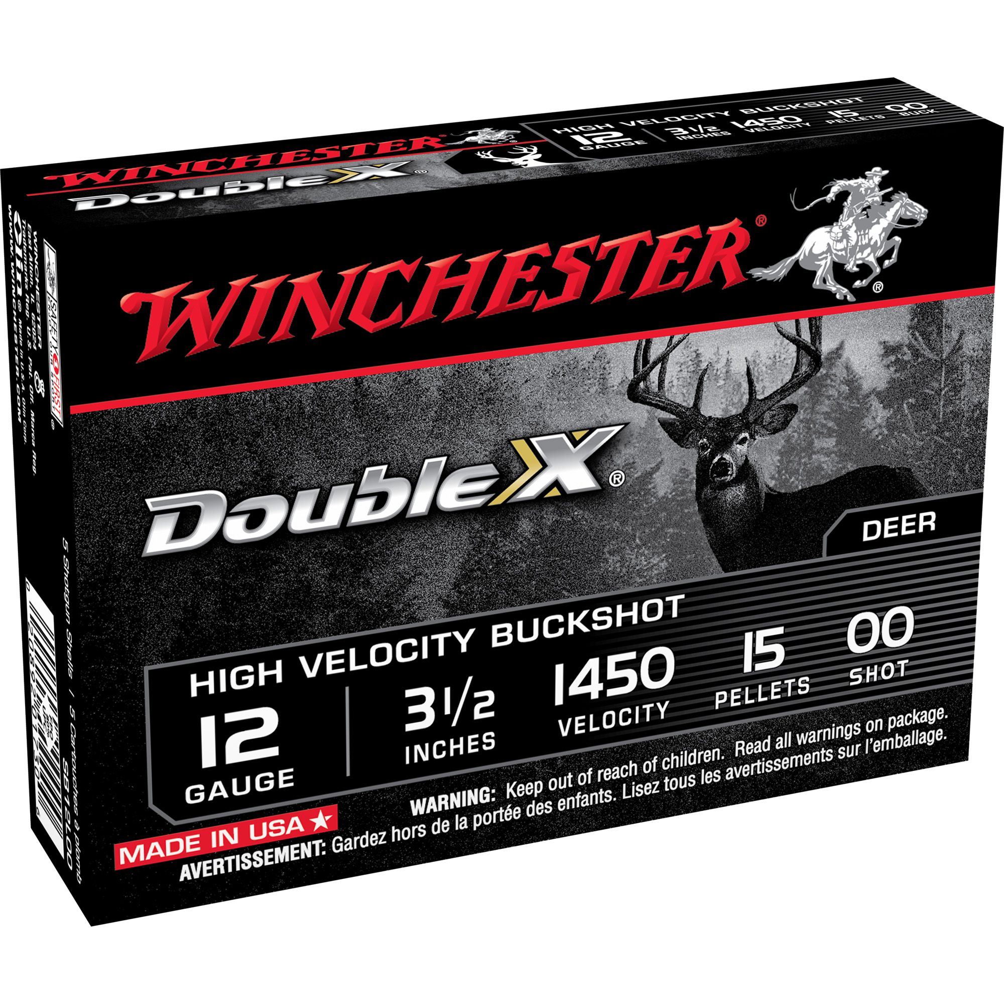 Winchester Double X 12 Gauge 3.5" 00 Buck Buckshot