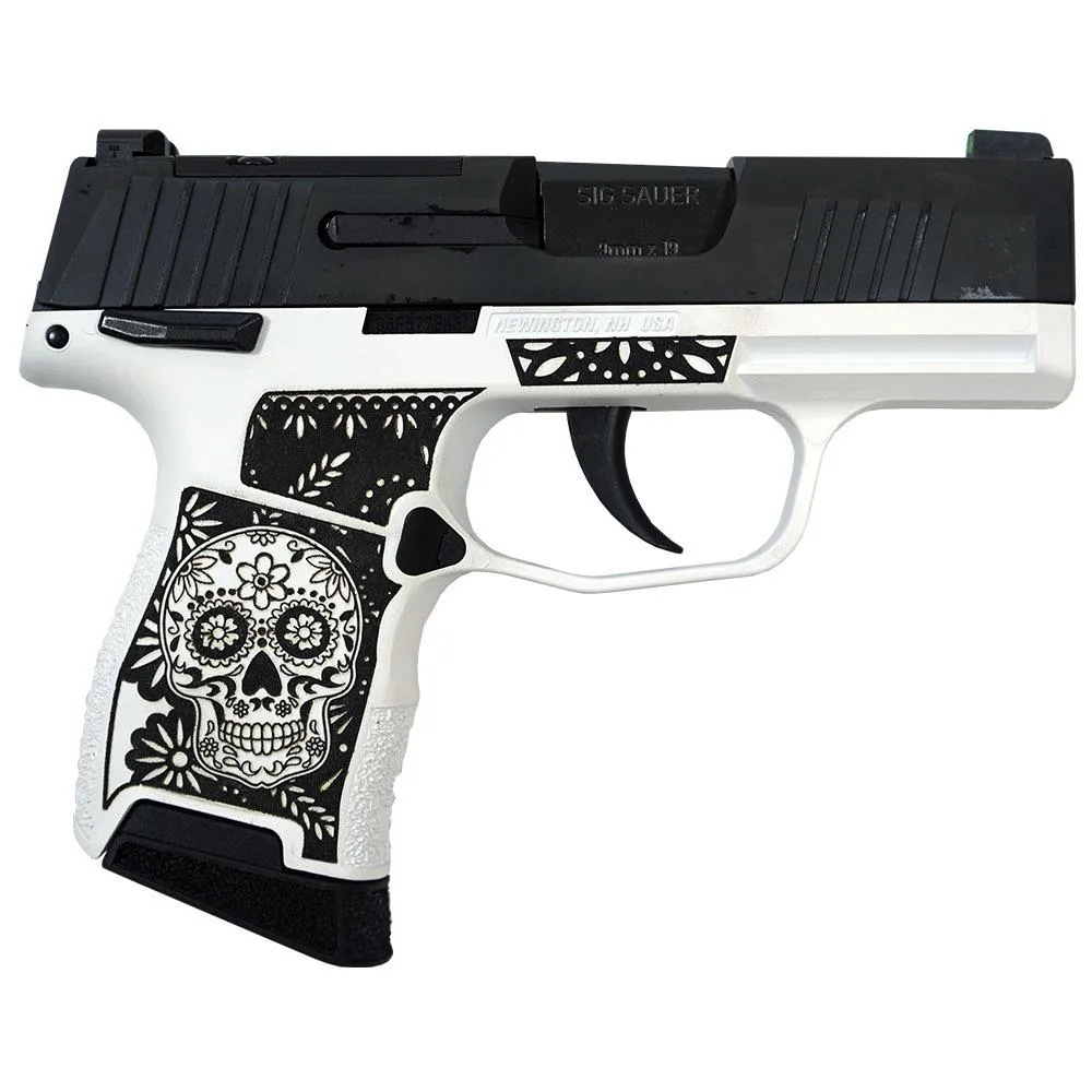 Sig P365 9mm White Sugar Skull Optic Ready 3.1" 10rd (2) MS Exclusive